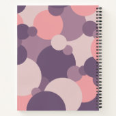 Lila-rosa Moleküle Spiral Notebook Notizblock (Rückseite)