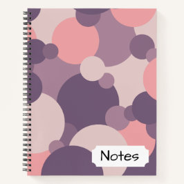 Lila-rosa Moleküle Spiral Notebook Notizblock