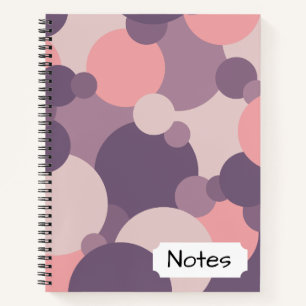 Lila-rosa Moleküle Spiral Notebook Notizblock