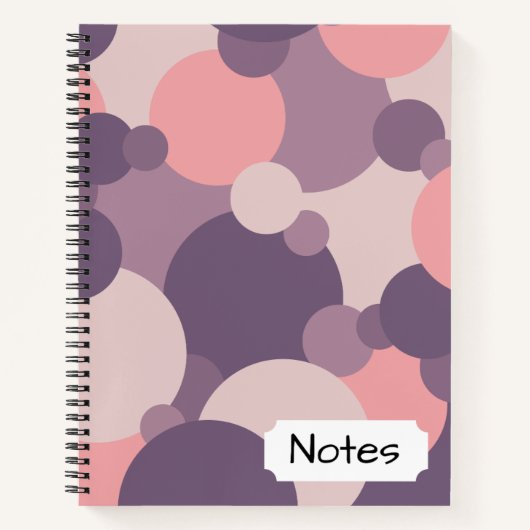 Lila-rosa Moleküle Spiral Notebook Notizblock (Vorderseite)
