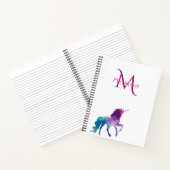 Lila-rosa-Monogramm Notizbuch (Innenseite)