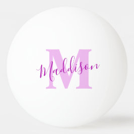Lila rosa Monogramm Tischtennisball