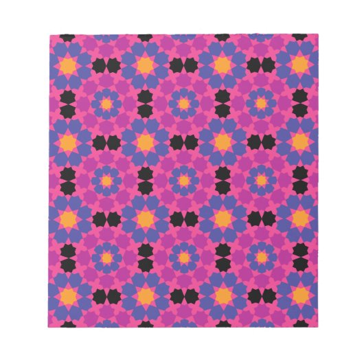 Lila rosa Mosaik Notizblock (Vorderseite)