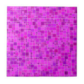 Lila rosa Mosaik - Schönes Abstrakt - elegant Fliese (Vorderseite)
