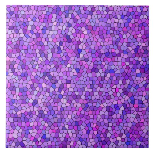 Lila Rosa Mosaikmuster Fliese (Vorderseite)