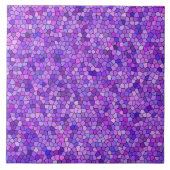 Lila Rosa Mosaikmuster Fliese (Vorderseite)