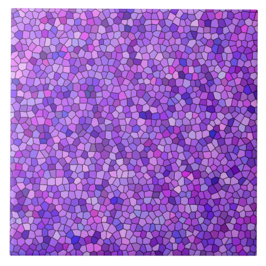 Lila Rosa Mosaikmuster Fliese (Vorderseite)