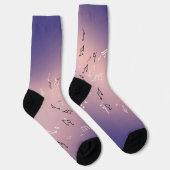 Lila rosa Musiknotes Socken (Rechts)