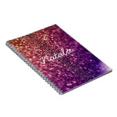 Lila rosa Name NATALIE funkelnd Glitternotizbuch Notizblock (Rechte Seite)