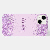 Lila Rosa-Namensschild Case-Mate iPhone Hülle (Rückseite (Horizontal))