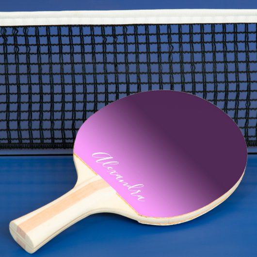 Lila rosa Namensschild Tischtennis Schläger (InSitu)
