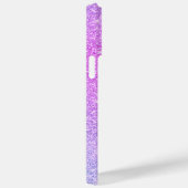 Lila rosa Neon Glitzer Personalisierter Individuel Case-Mate iPhone Hülle (Rückseite / Rechts)