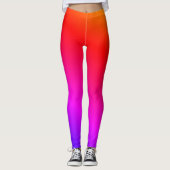 Lila rosa Neon Light Gradient Party Leggings (Vorderseite)