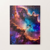 Lila rosa Neon, Nebel, Nebel, Nebel Puzzle (Vertikal)