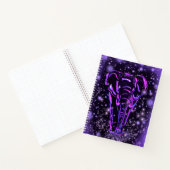 Lila rosa Notebook Elefant bei Starry Night Notizblock (Innenseite)