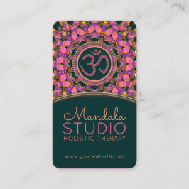 Lila rosa Om Mandala OM Yoga Business Cards Visitenkarte