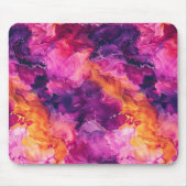 Lila Rosa Orange Flüssig-Marmor Mousepad (Vorne)