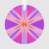 Lila rosa Orange Sternexplosion Star Festivals Spa Ornament (Rückseite)