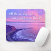 Lila Rosa Ozean Sonnenuntergang Foto Inspiration Z Mousepad (Mit Mouse)