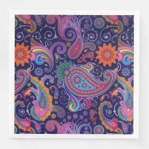 Lila Rosa Paisleys Serviette