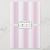 Lila-rosa Papier für die Streifenseife (Vorderseite)