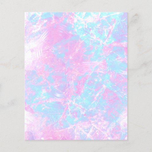 lila rosa pastellblauer Marmor Flyer (Hinten)