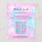 lila rosa pastellblauer Marmor Flyer (Vorne)