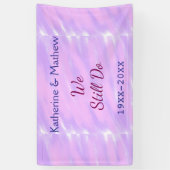 Lila rosa Pastellfarben Jubiläum der Erneuerung Banner (Vertikal)