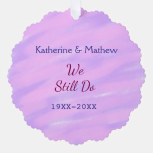 Lila rosa Pastellfarben Jubiläum der Erneuerung Ornament Karte