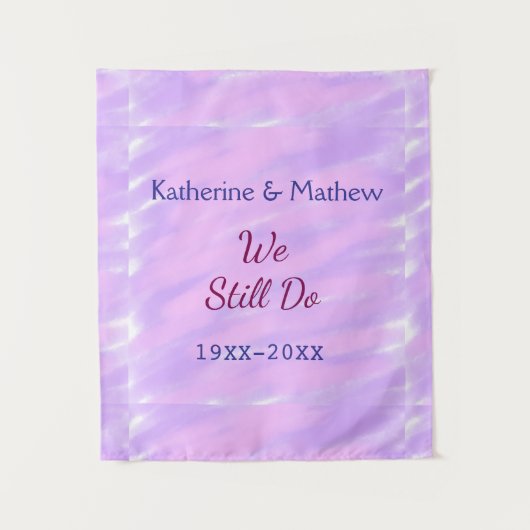 Lila rosa Pastellfarben Jubiläum der Erneuerung Wandteppich (Vorderseite)