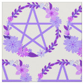 Lila, rosa Pentagramme aus der Blüte Stoff (Nahaufnahme)
