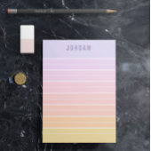 Lila rosa Pfirsichgelbe Ombre-Zeilen Name hinzufüg Post-it Klebezettel