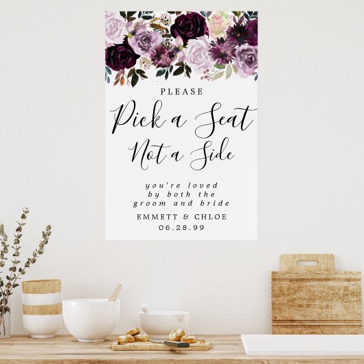 Lila rosa Pick ein Sitzplatz, kein Zeichen für ein Poster (Küche)