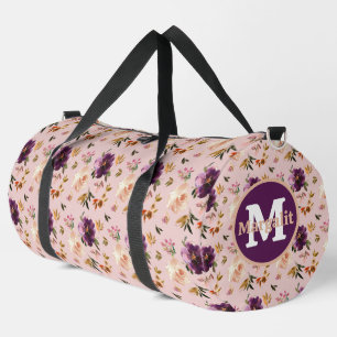 Lila Rosa Pink Florale Rosen Groß Duffle Bag