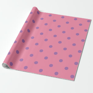 lila-rosa Polka-Punkte Geschenkpapier