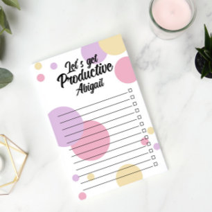 Lila rosa Punkte - Produktives Kästchen Post-it Klebezettel