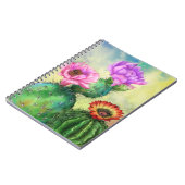 Lila rosa Red Cactus Blume Notebook Notizblock (Linke Seite)
