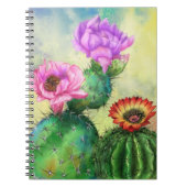 Lila rosa Red Cactus Blume Notebook Notizblock (Vorderseite)