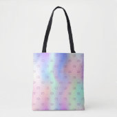Lila, rosa Regenbogen-Monogramm Tasche (Vorderseite)