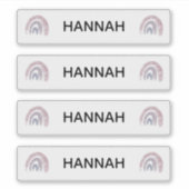 Lila rosa Regenbogenname Klare Vinyl Sticker Decal (Vorderseite)