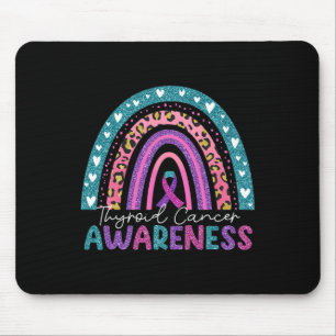 Lila rosa Ribbon-Regenbogen Schilddrüsenkrebserwar Mousepad