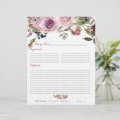 Lila rosa Rose Blumenzähne Recipe Beilagen (Stehend Vorderseite)