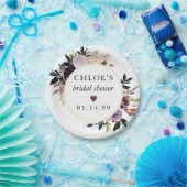 Lila Rosa Rose Brautparty Pappteller (Party)