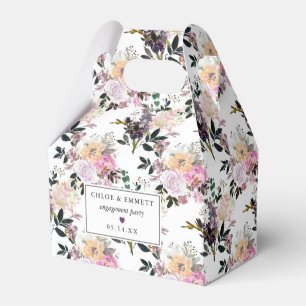 Lila Rosa Rosen Floral Verlobungsfeier Geschenkschachtel