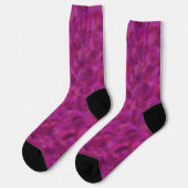 Lila Rosa Rot Abstrakt Nahtloses Muster Socken (Linkes Detail)