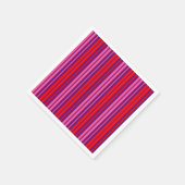 Lila Rosa Rot Vertikal gestreift Design   Serviette (Ecke)