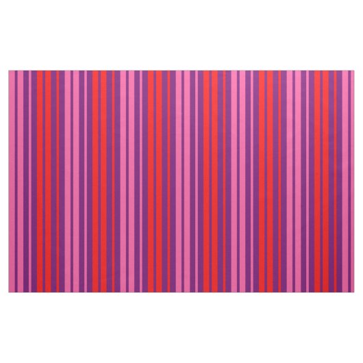 Lila Rosa Rot Vertikal gestreifter Entwurf   Stoff (Fat Quarter (45,7 x 55,9 cm))