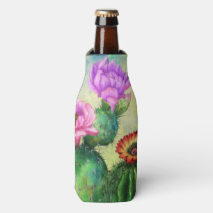 Lila rosa rote Kaktus Flasche Cooler Gemälde Flaschenkühler