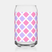 Lila Rosa Schachbrett-Diamant-Muster Dosenglas (Rechts)