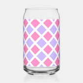 Lila Rosa Schachbrett-Diamant-Muster Dosenglas (Links)